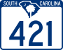 South Carolina Highway 421 marker
