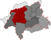 Lage des Bezirks Elberfeld in Wuppertal