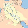 Image 60Map showing the Tigris and Euphrates Rivers (from History of gardening)