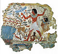 Room 61 – The famous false fresco 'Pond in a Garden' from the Tomb of Nebamun, c. 1350 BC