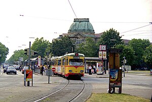 Ein GT8-EP als Straßenbahn im Jahr 1999