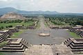 Image 66Teotihuacan view of the Avenue of the Dead and the Pyramid of the Sun, from the Pyramid of the Moon (from History of Mexico)