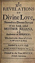 XVI Revelations of Divine Love (title page, 1670 edition)