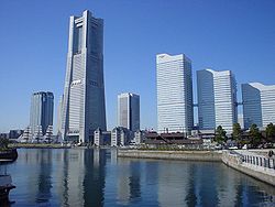 Minato Mirai 21, with Landmark Tower second from the left