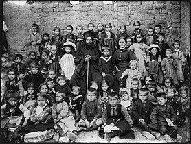 Pupils of the Greek school of Zoupanishta, near Kastoria.