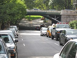 At 96th Street, which passes under Riverside Drive