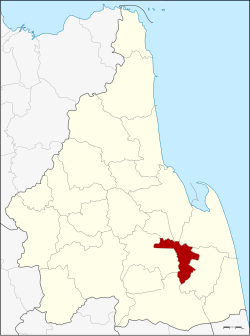 Karte von Nakhon Si Thammarat, Thailand, mit Chaloem Phra Kiat