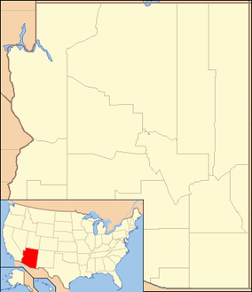 Map showing the location of Petrified Forest National Park