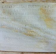 Inscription on tombstone, outside
