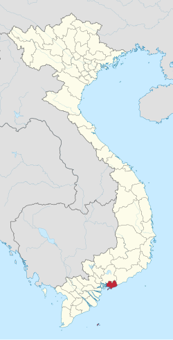 Location of Bà Rịa–Vũng Tàu within Vietnam