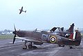 Battle of Britain Memorial Flight Hurricane and Spitfire, BAE Woodford, Cheshire, approx. 1978