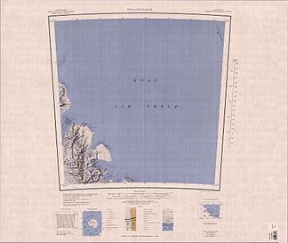 Karte eines Teils des Ross-Schelfeises und der Holland Range von 1964