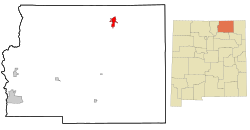 Location within Colfax County and New Mexico