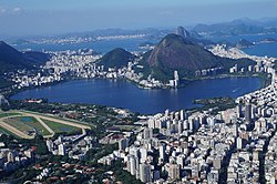 View of Lagoa neighborhood and Lagoa Rodrigo de Freitas