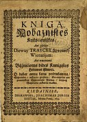 The Grand Duchy of Lithuania is called dides Kunigiſtes Lietuwos on the cover of a Christian religious book from AD 1653