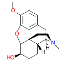 Chemical structure of dihydroisocodeine.