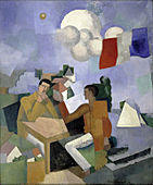 Roger de La Fresnaye, 1913, The Conquest of the Air, oil on canvas, 235.9 × 195.6 cm, Museum of Modern Art