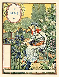 Illustration by Eugène Grasset for La Belle Gardeniere (1893)