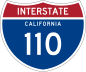 Interstate 110 and State Route 110 marker