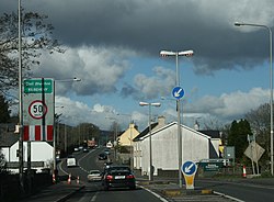 The R639 road passes through Kilbehenny