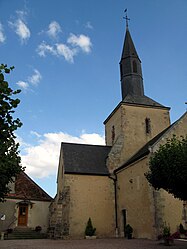 The church and the town hall in Mouhers