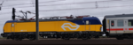 A Siemens Vectron in NS livery and with four pantographs (April 2021)