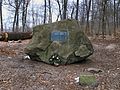 erratic boulder, with a memorial for WW1 deaths