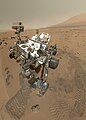 Curiosity rover self-portrait on the planet Mars at Rocknest (October 31, 2012).