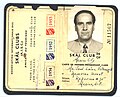 Membership card for Skål Club of Mexico City, 1952