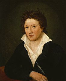 Half-length oval portrait of a man wearing a black jacket and a white shirt, which is askew and open to his chest.