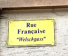 Rue Française/Welschgass in Bischwiller