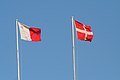Flags of Malta and the SMOM at Fort St. Angelo