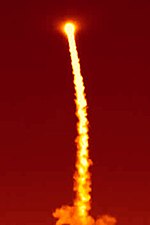 Infrared image of WISE's launch from Vandenberg AFB
