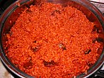 Xôi gấc, glutinous rice cooked with Gac fruit