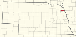 Location of the Winnebago Reservation in Nebraska