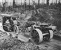 Being towed by a Holt artillery tractor, Somme 1916
