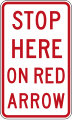 (R6-14) Stop Here on Red Arrow
