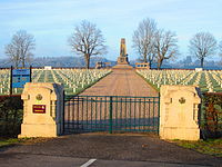 Military Cemetery at Champenoux. The Morhange monument can be seen in the distance.