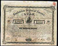 Jackson on an 1863 Confederate loan