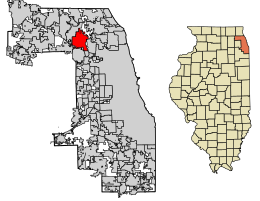 Location of Des Plaines in Cook County, Illinois