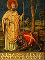 Sanctus Corbinianus urso sarcinas imponit - Saint Corbinian commands the bear to carry his luggage