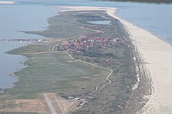 Aerial view of Juist from the east