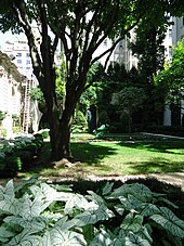 The Frick Collection's garden on 70th Street