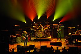 Mule performing in 2008; Left to right: Warren Haynes, Matt Abts, Andy Hess, and Danny Louis