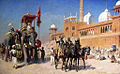 The Great Mughal And His Court Returning From The Great Mosque At Delhi India