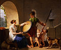 A Spartan Woman Giving a Shield to Her Son], before 1826