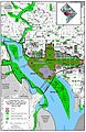 Image 76National Park Service map showing the National Mall's designated reserve area referenced in the 2003 Commemorative Works Clarification and Revision Act (from National Mall)