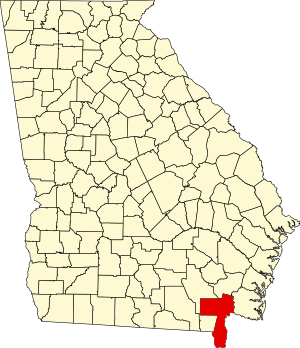 Map of Georgia highlighting Charlton County
