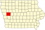 State map highlighting Crawford County