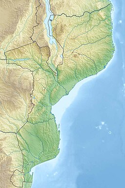 Location of the lake on the border of Malawi and Mozambique.